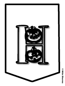 HAPPY HALLOWEEN! Halloween Bulletin Board Letters, Halloween Banner