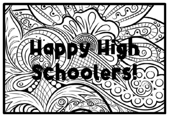 HAPPY HIGH SCHOOLERS! Spring Activity, Spring Coloring Pages