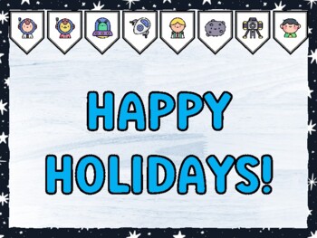 HAPPY HOLIDAYS! Galaxy Bulletin Board Kit & Door Décor