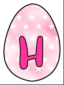 HAPPY HOP-PY EASTER! Easter Bulletin Board Letters, Easter Egg Banner
