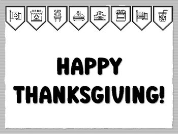 HAPPY THANKSGIVING! Thanksgiving Bulletin Board Kit, November Ready to print