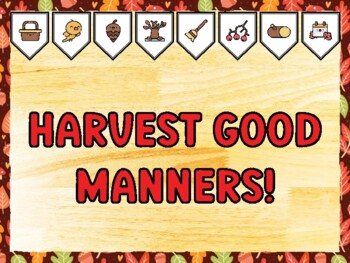 HARVEST GOOD MANNERS! Fall Bulletin Board Kit & Door Décor