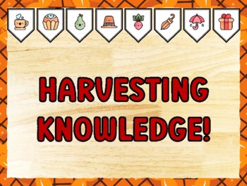 HARVESTING KNOWLEDGE! Thanksgiving Bulletin Board Kit & Door Décor