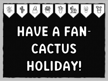 HAVE A FAN-CACTUS HOLIDAY! Cactus Succulents Theme Bulletin Board Kit, Door D