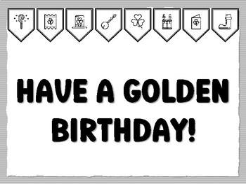 HAVE A GOLDEN BIRTHDAY! St. Patrick's Day Bulletin Board Kit, Ready to print