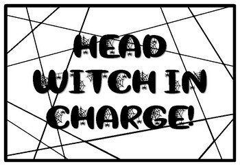 HEAD WITCH IN CHARGE!, Halloween Coloring Pages, Halloween Morning Work