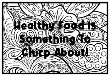 HEALTHY FOOD IS SOMETHING TO CHIRP ABOUT! Spring Activity, Spring Coloring 
