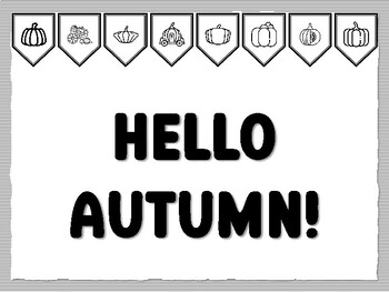 HELLO AUTUMN! Pumpkin Bulletin Board Kit, Ready to print Pumpkin Classroom Deco
