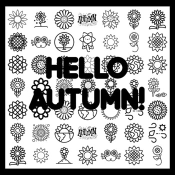 HELLO AUTUMN! Sunflower Bulletin Board Activity 3x3 feet