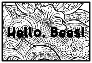 HELLO, BEES! Spring Activity, Spring Coloring Pages