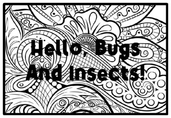 HELLO, BUGS AND INSECTS! Spring Activity, Spring Coloring Pages