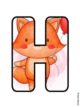 HELLO FALL! Fox Bulletin Board Letters