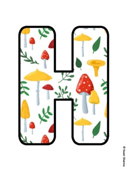 HELLO FALL! Mushroom Bulletin Board Letters