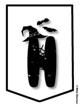 HELLO HALLOWEEN! Halloween Bulletin Board Letters, Halloween Banner