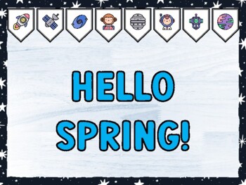 HELLO SPRING! Galaxy Bulletin Board Kit & Door Décor, Galaxy Classroom Décor
