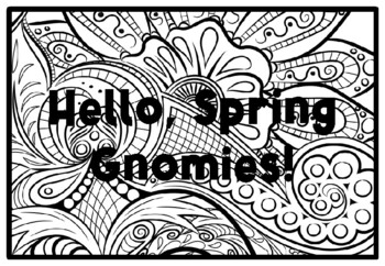 HELLO, SPRING GNOMIES! Spring Activity, Spring Coloring Pages