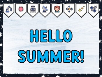 HELLO SUMMER! Galaxy Bulletin Board Kit & Door Décor, Galaxy Classroom Décor