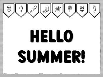 HELLO SUMMER! Popsicle Bulletin Board Kit