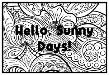 HELLO, SUNNY DAYS! Spring Activity, Spring Coloring Pages