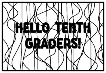 HELLO TENTH GRADERS! Back to School Tenth Grade Coloring Pages