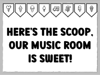 HERE'S THE SCOOP, OUR MUSIC ROOM IS SWEET! Icecream Bulletin Board Kit