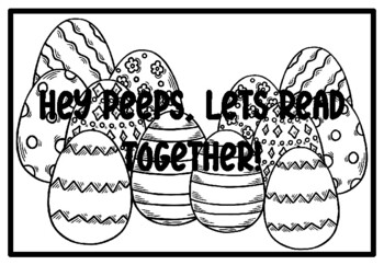 HEY PEEPS, LETS READ TOGETHER!, Easter Activity, Easter Coloring Pages
