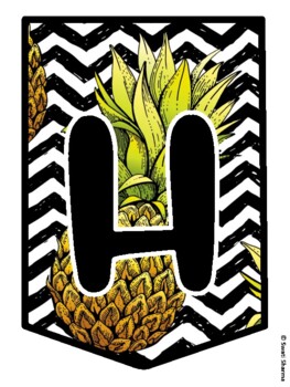 HIGH SCHOOL IS SWEET! Summer, Tropical, Pineapple Bulletin Board Letters