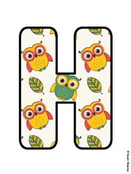 HOOT! HOOT! HOORAY FOR FALL! Owl Bulletin Board Letters