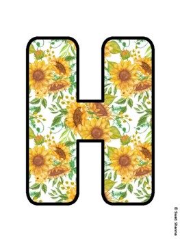 HOPES AND PRAYERS... Sunflower Bulletin Board Letters