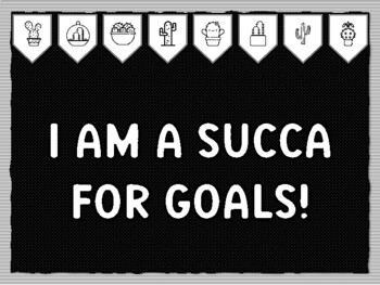 I AM A SUCCA FOR GOALS! Cactus Succulents Theme Bulletin Board Kit, Door Décor,