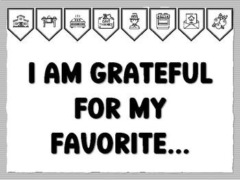 I AM GRATEFUL FOR MY FAVORITE... Thanksgiving Bulletin Board Kit, November Read