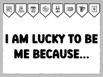 I AM LUCKY TO BE ME BECAUSE... St. Patrick's Day Bulletin Board Kit, Ready to p