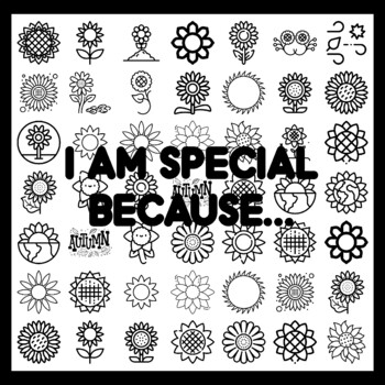 I AM SPECIAL BECAUSE... Sunflower Bulletin Board Activity 3x3 feet