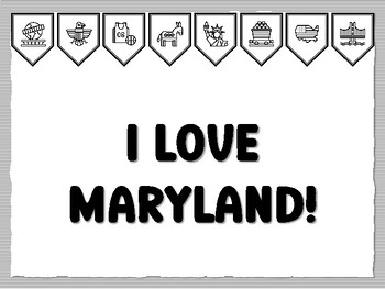 I LOVE MARYLAND! U.S.A. States Bulletin Board Kit
