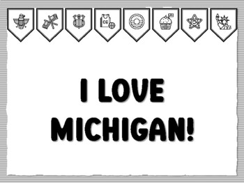 I LOVE MICHIGAN! U.S.A. States Bulletin Board Kit