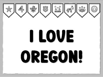 I LOVE OREGON! U.S.A. States Bulletin Board Kit