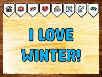 I LOVE WINTER! Winter Printable Bulletin Board Kit & Door Décor