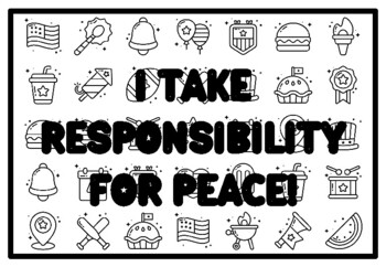 I TAKE RESPONSIBILITY FOR PEACE! Peace Coloring Pages