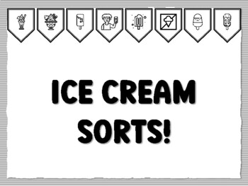 ICE CREAM SORTS! Icecream Bulletin Board Kit