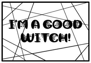 I'M A GOOD WITCH!, Halloween Coloring Pages, Halloween Morning Work