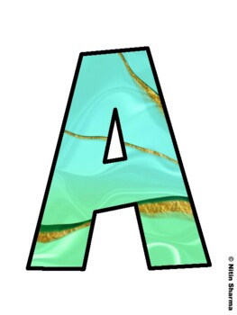 Ink Gold Glitter Fall Bulletin Board Letters, Fall Hallway Display Letters, F