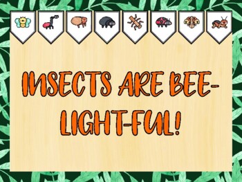 Insects & Bugs Bulletin Board Kit & Door Décor, INSECTS ARE BEE-LIGHT-FUL!