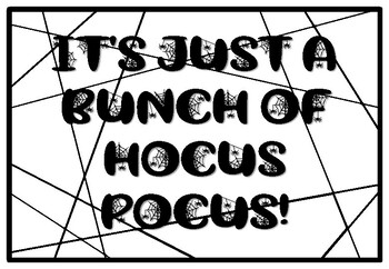 IT'S JUST A BUNCH OF HOCUS POCUS!, Halloween Coloring Pages, Halloween Mornin