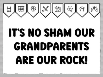 IT'S NO SHAM OUR GRANDPARENTS ARE OUR ROCK! St. Patrick's Day Bulletin Board Ki