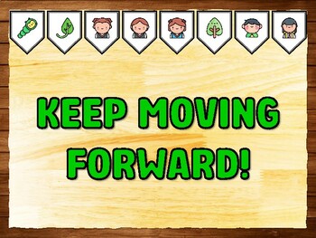 KEEP MOVING FORWARD! Caterpillar Bulletin Board Kit & Door Décor