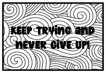 KEEP TRYING AND NEVER GIVE UP!, Growth Mindset Activity