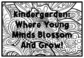KINDERGARDEN: WHERE YOUNG MINDS BLOSSOM AND GROW! Spring Activity