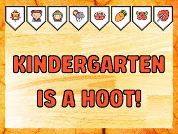 KINDERGARTEN IS A HOOT! Fall Bulletin Board Kit