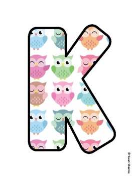 KINDERGARTEN IS A HOOT! Owl Bulletin Board Letters
