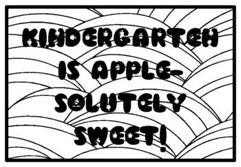 KINDERGARTEN IS APPLE-SOLUTELY SWEET! Fall Apple Activity, Apples Coloring Pa